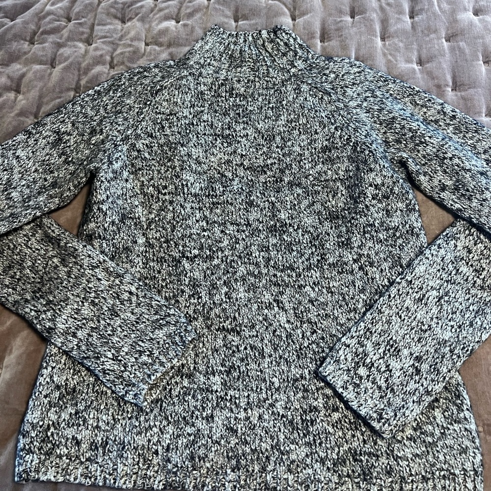 Warm black and white sweater